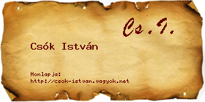 Csók István névjegykártya