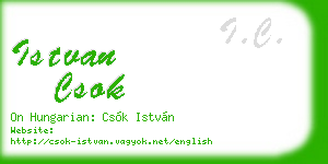 istvan csok business card